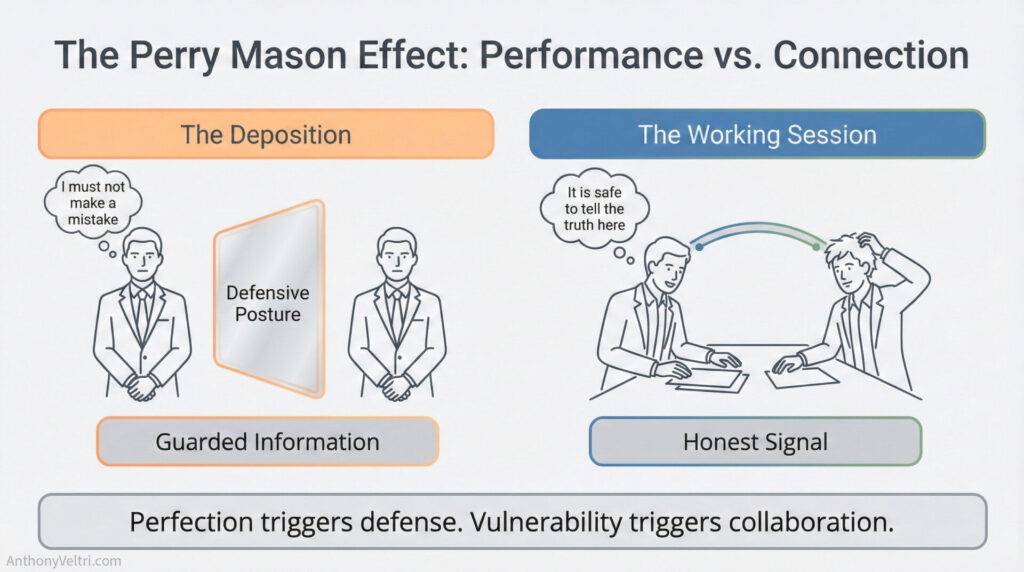 This diagram illustrates how guarded behaviors can lead to defensiveness, while vulnerability appears to foster collaboration.