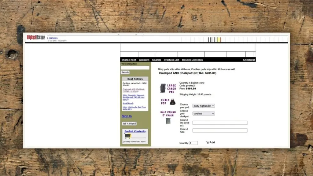 This screenshot illustrates an early 2000s CPU shopping interface, highlighting configurable specs and commerce navigation patterns.
