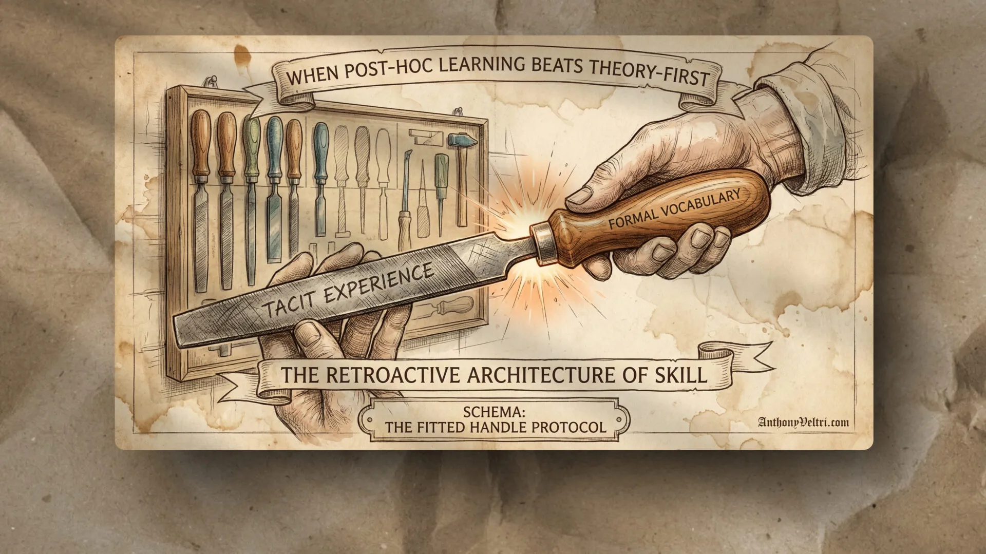 An illustrated hand labeled 